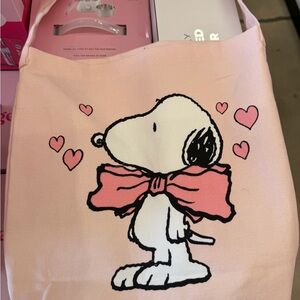 Pink Snoopy Tote Bag